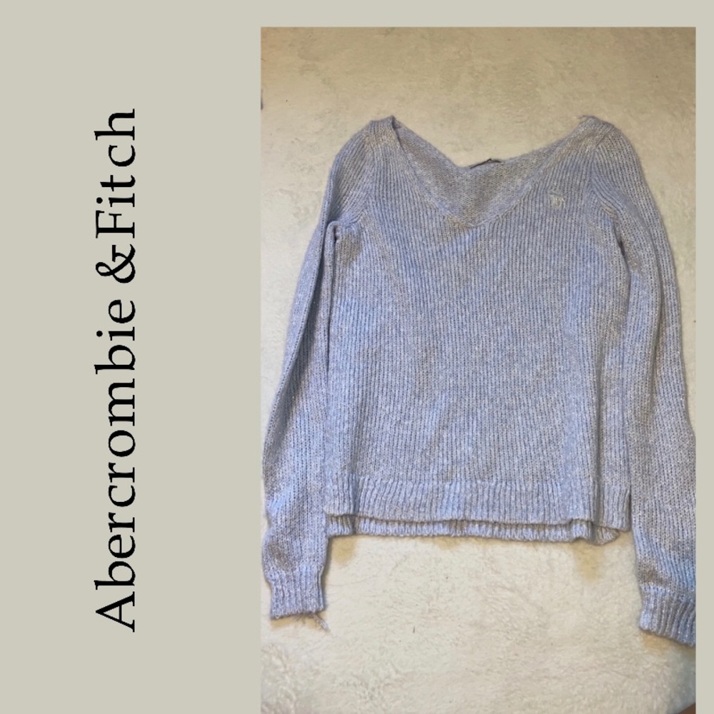 Ambercrombie and Fitch Kids Silver/Grey sweater XL